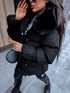 Puffy, short jacket "FUSION AD611" - BLACK